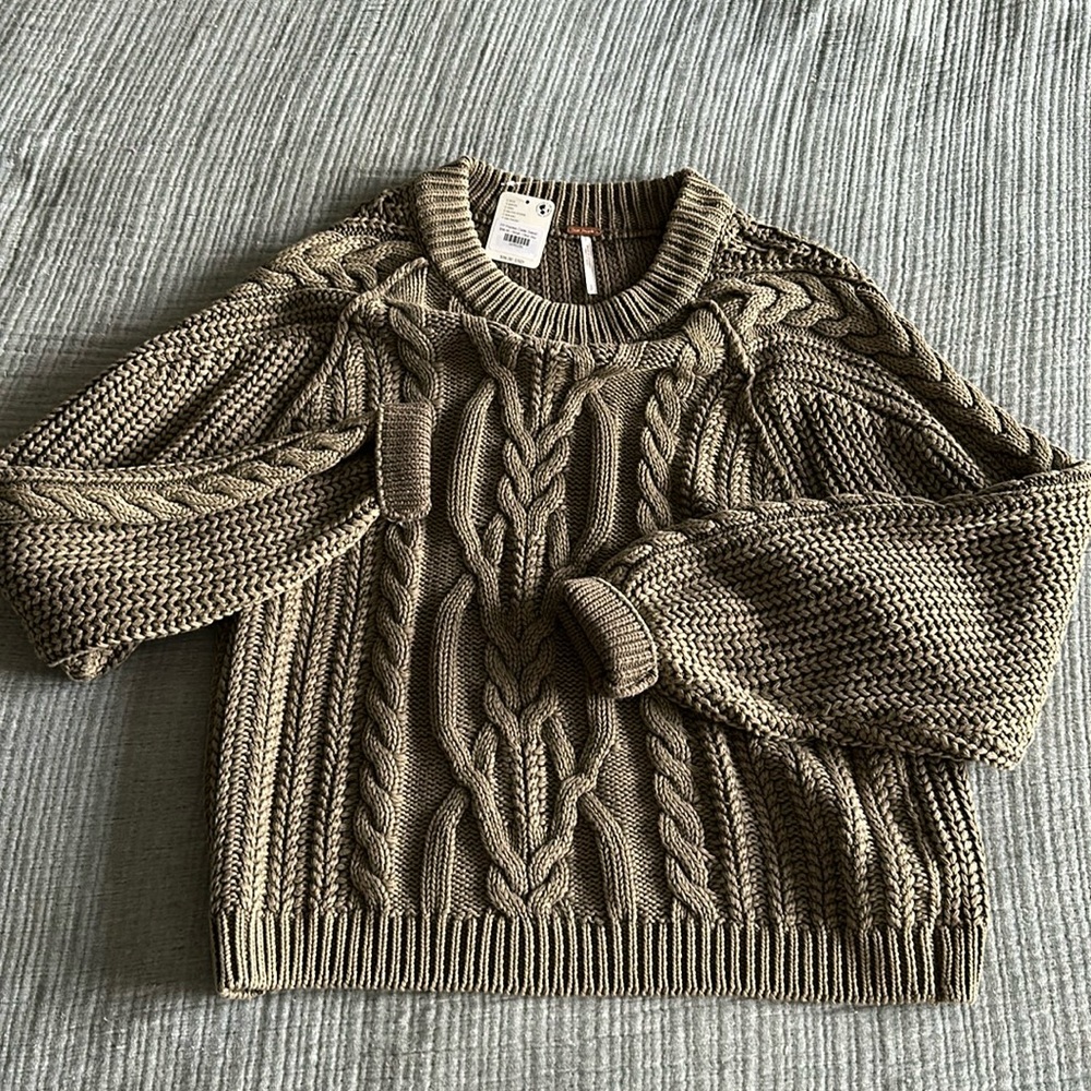 NTW Free people Frankie Cable Sweater